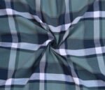 Yarn Dyed Cotton Mill Made Green Checkered Fabric